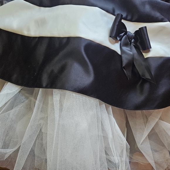 Jessica McClintock *Rare* Strapless Corset Back Striped Gown w/ crinoline - Picture 9 of 12